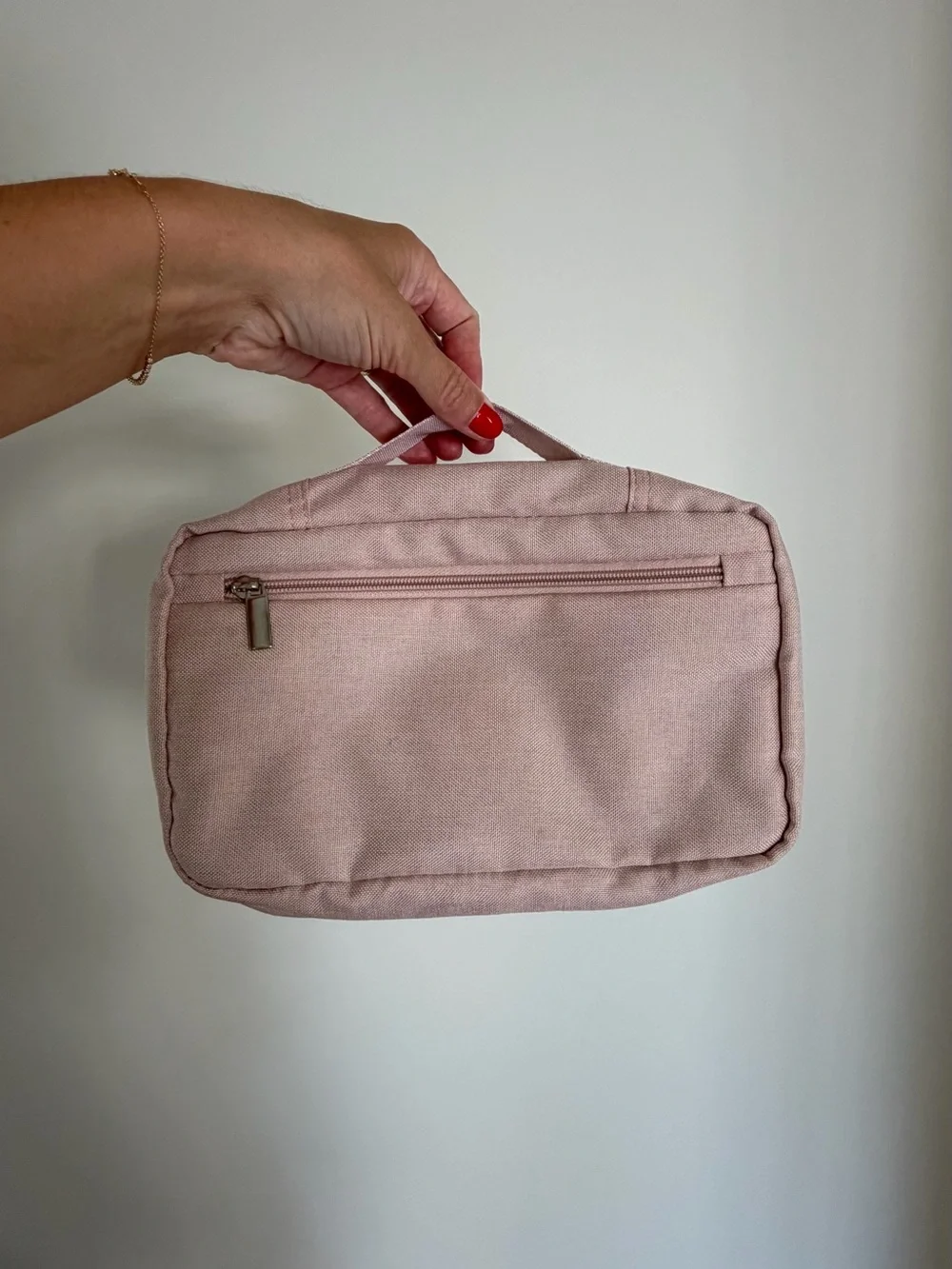 West Elm Pink Travel Toiletry Bag - Hanging Cosmetic Organizer
